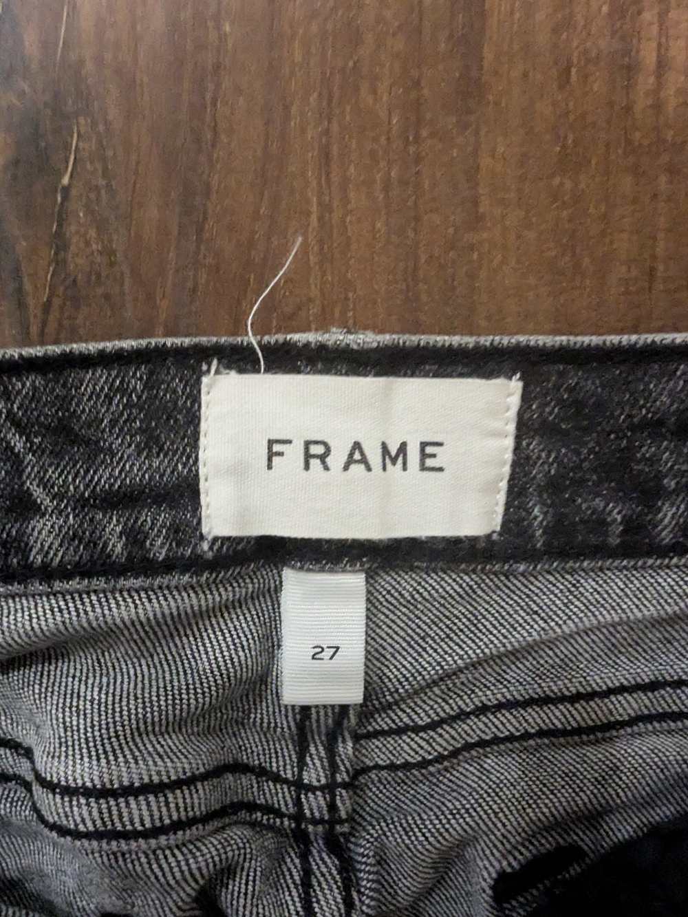 Frame Denim Straight Leg Jeans in Charcoal Black - Picture 3 of 5